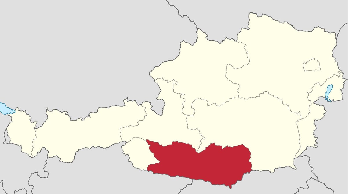 քարտեզ carinthia Ավստրիա