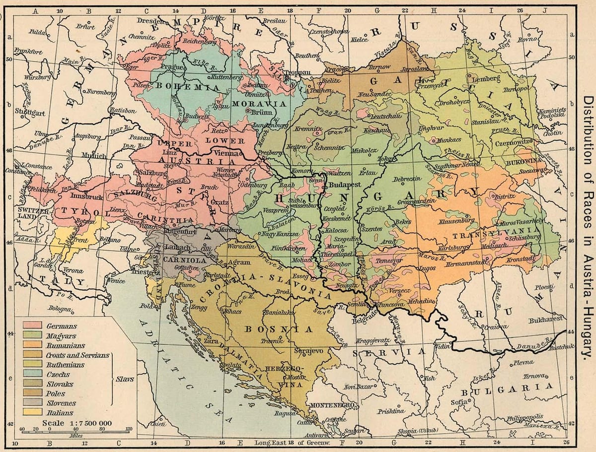 Ավստրիա Հունգարիա քարտեզ 1900