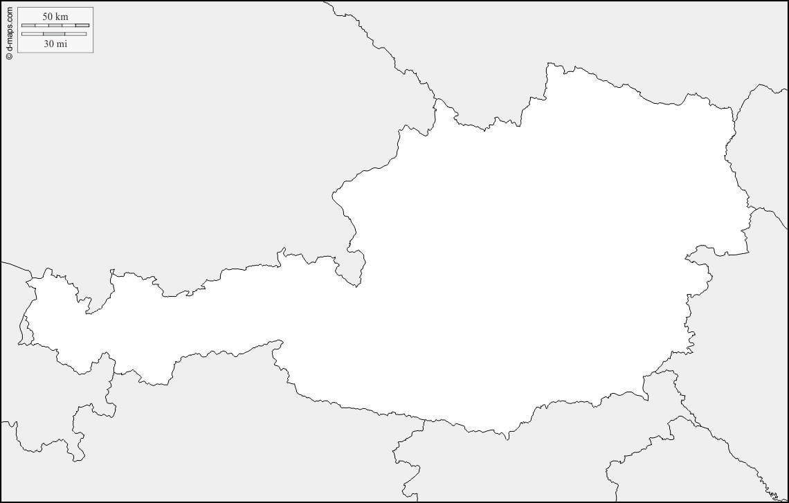 քարտեզ Ավստրիայի քարտեզ էսքիզները