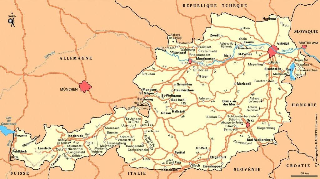 քարտեզ Վիեննա Ավստրիա