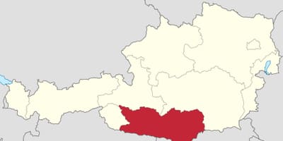 Քարտեզ carinthia Ավստրիա 