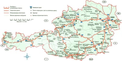 Մանրամասն քարտեզը Ավստրիայում