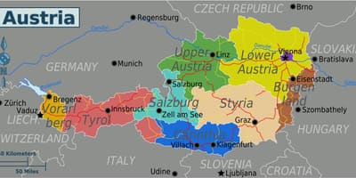 Քարտեզ Ավստրիայում