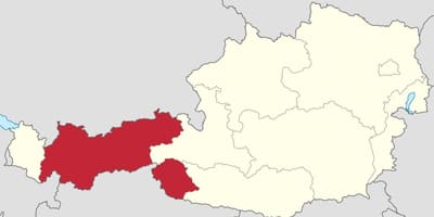 Ավստրիա Tirol քարտեզ